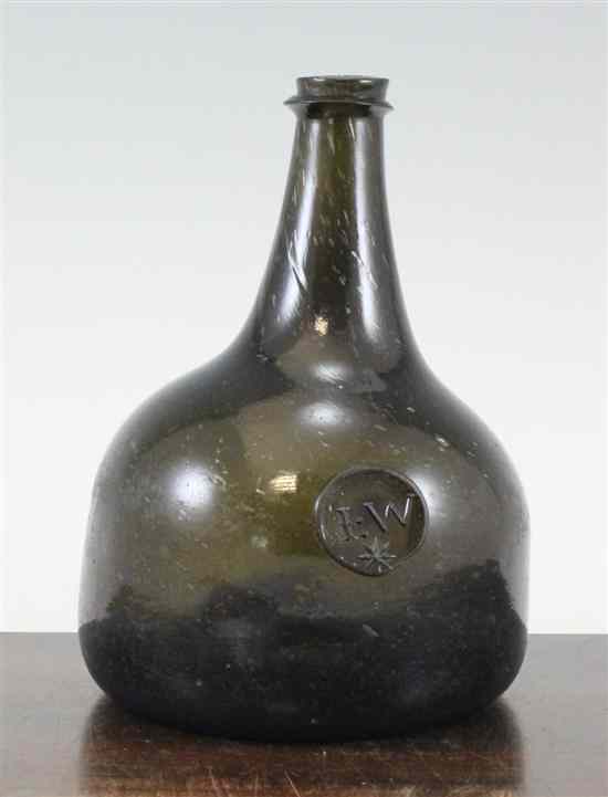 Appraisal: An English sealed mallet wine bottle c - of tapering