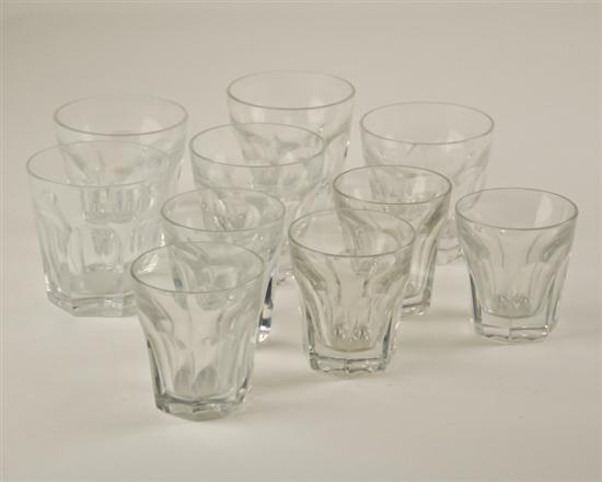 Appraisal: Baccarat Tumblers five H five H crack to one