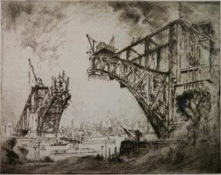 Appraisal: Joseph Pennell etching Joseph Pennell American - - ''Bridge at