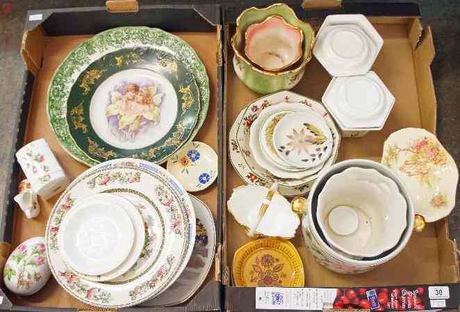 Appraisal: Two Trays comprising of a collection of Pottery to include