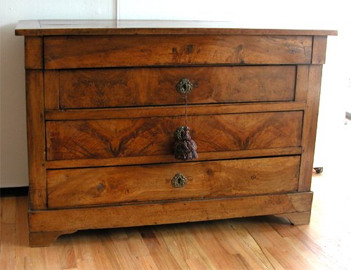 Appraisal: Artist Title Louis-Philippe Walnut Commode Dimensions x x inches Signature