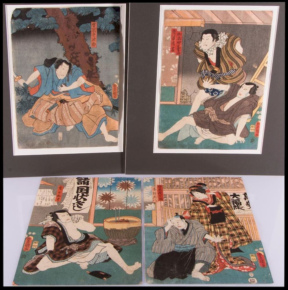 Appraisal: KUNISADA Toyokuni III Woodblock Prints Artist KUNISADA Toyokuni III -