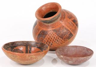 Appraisal: lot of Pre-Columbian Pottery group including a small Panama dish