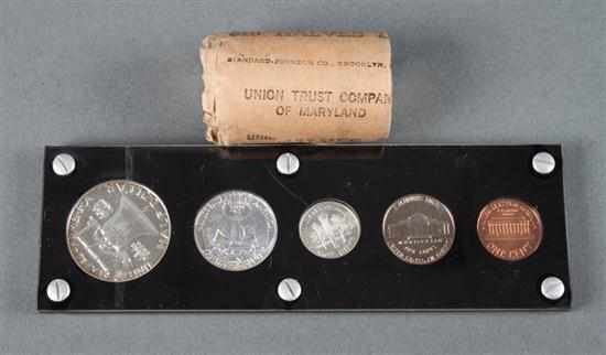 Appraisal: Original roll of twenty Kennedy type silver half dollars MS-