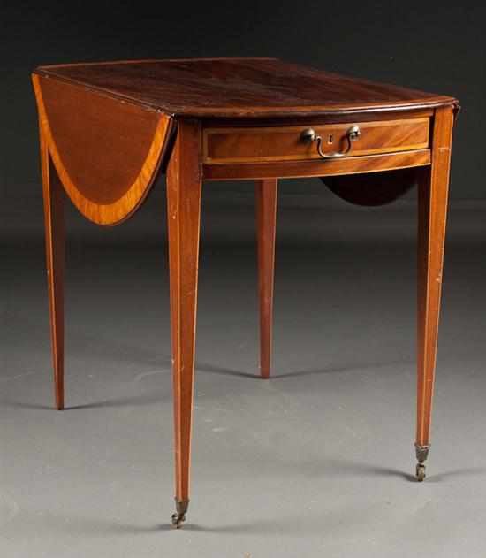 Appraisal: George III banded mahogany pembroke table circa single-drawer in H