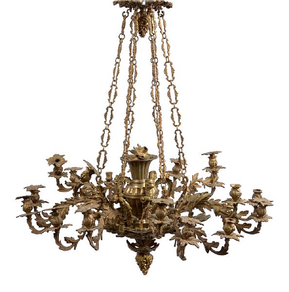 Appraisal: A Renaissance style eighteen light chandelier not electrified approximate height