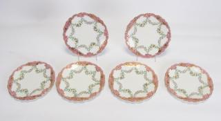 Appraisal: Description Set of Tiffany and Co China Plates by Copelands