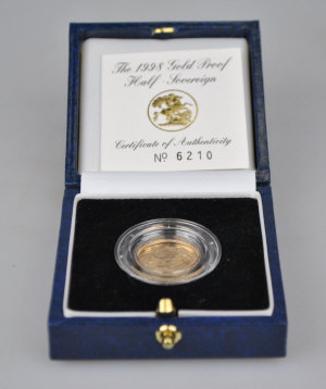 Appraisal: A boxed Royal Mint proof half-sovereign