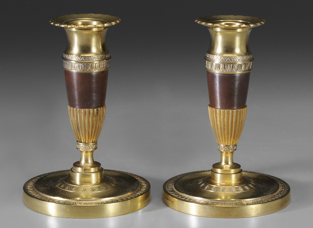 Appraisal: Pair Fine Brass Candlesticks French late th early th century