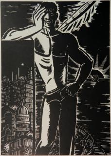 Appraisal: Franz Masereel woodcut Franz Masereel Belgian - - ''Melancholie''- woodcut