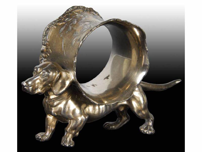 Appraisal: Dachshund Dog Figural Napkin Ring Description No manufacturer's name or