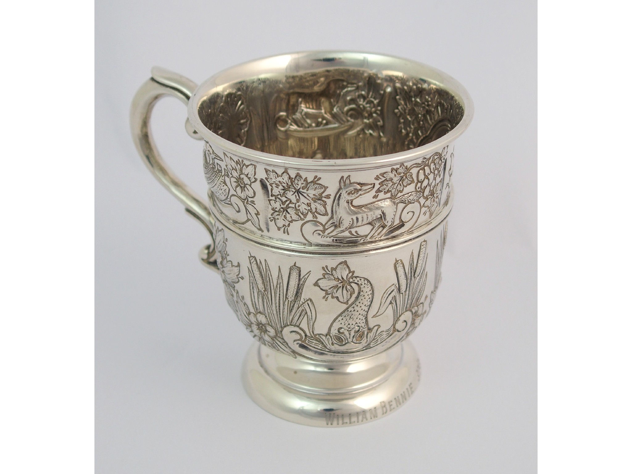 Appraisal: A silver tankardby Williams Birmingham Limited Birmingham of cylindrical form