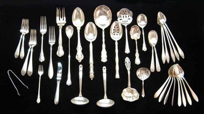 Appraisal: Thirty-Six piece group of assorted sterling silver flatware Wt oz