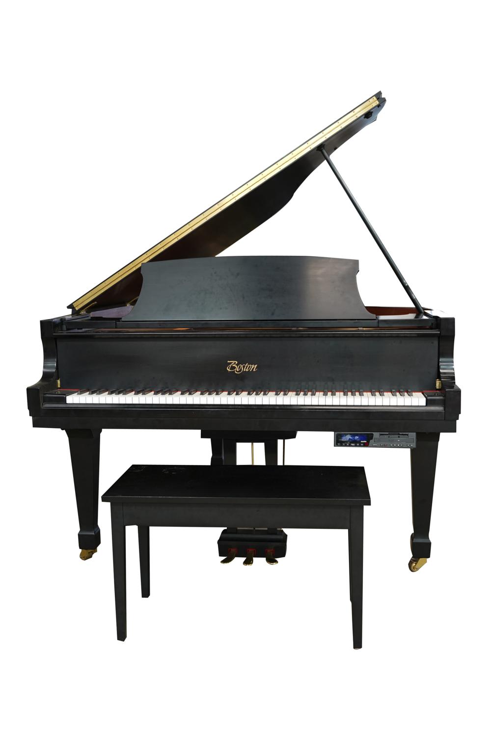 Appraisal: BOSTON EBONY CASE GRAND PIANO WITH BENCHModel GP Serial designed