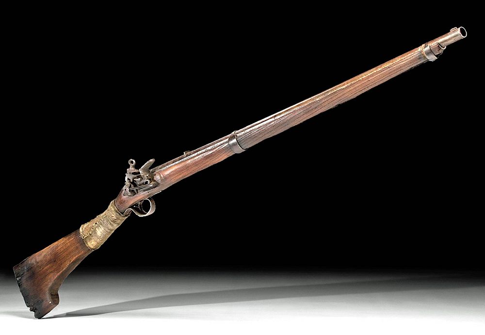 Appraisal: th C Spanish Frontier Flintlock Escopeta Rifle Western Europe Spain