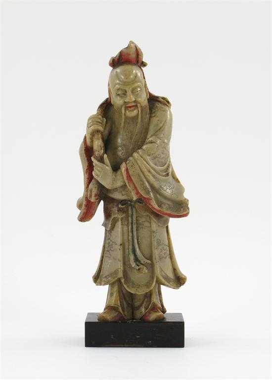 Appraisal: A Chinese soapstone carving of Shoulao