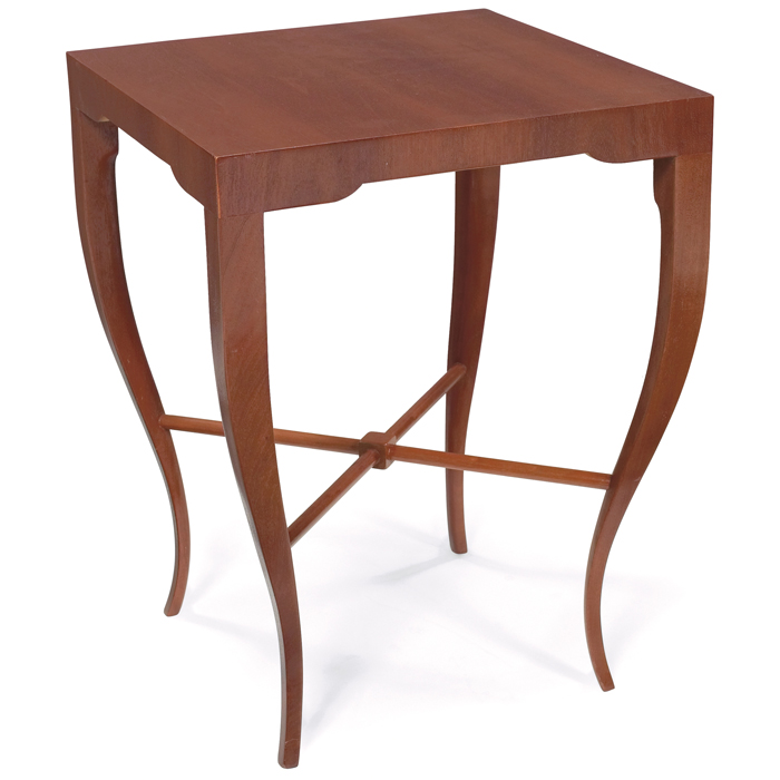 Appraisal: Tommi Parzinger occasional table by Charak mahogany refinished ''w x