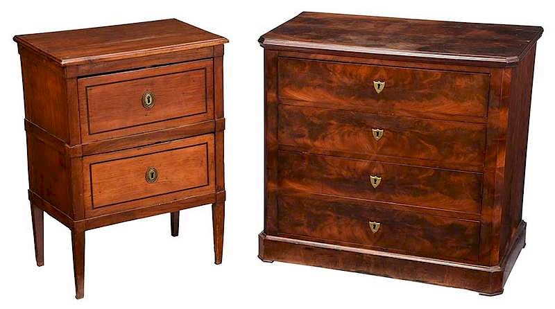 Appraisal: Two Period French Chests of Drawers early th century Empire