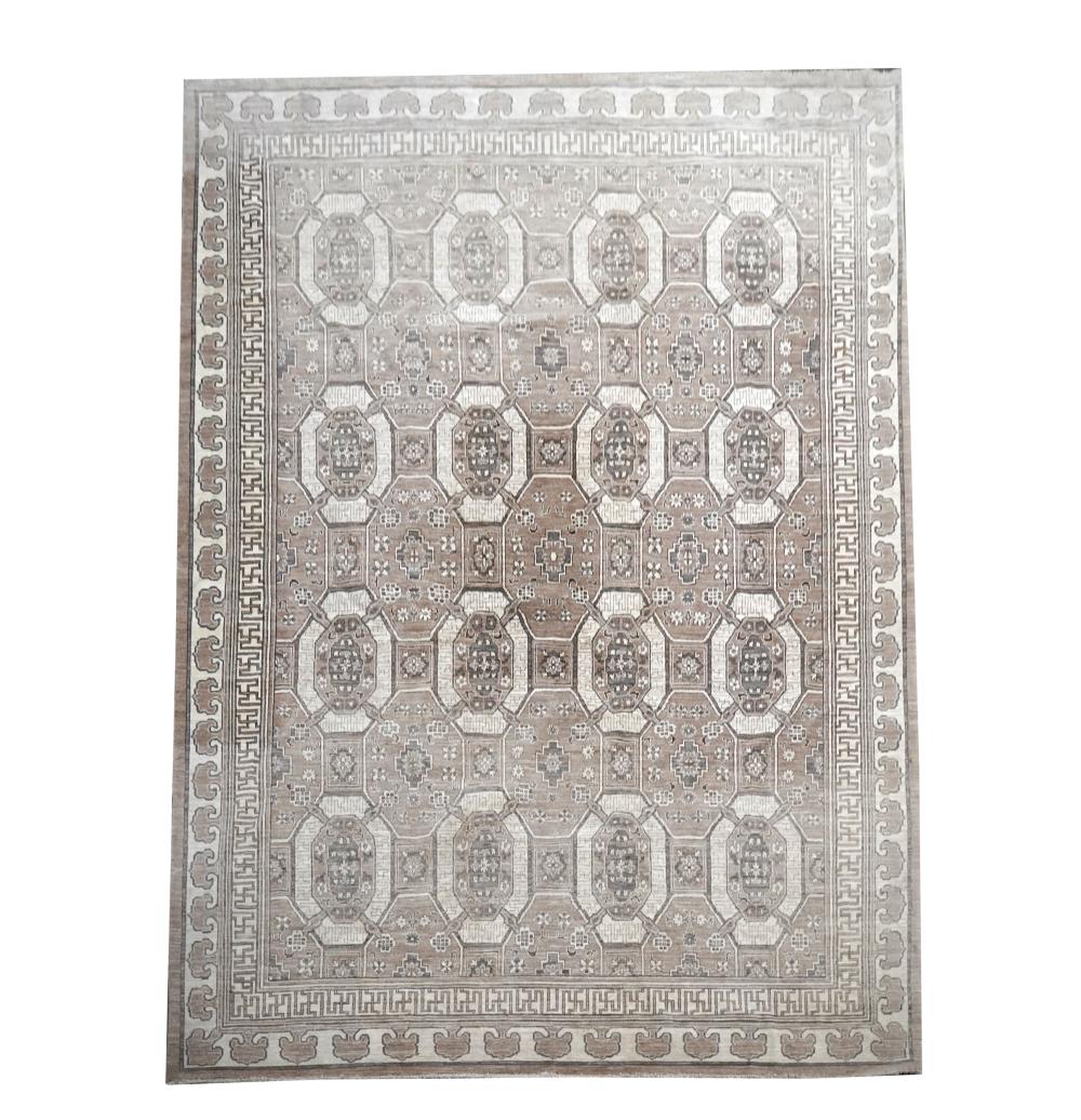 Appraisal: PERSIAN-STYLE GRAY WASH RUGwool on cotton ' x ' Condition