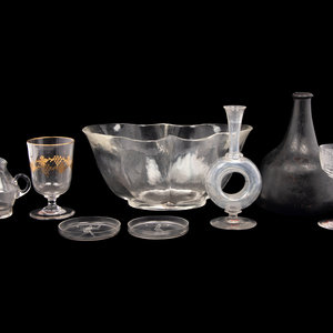 Appraisal: A Group of Glass Table Articles th Century and Later