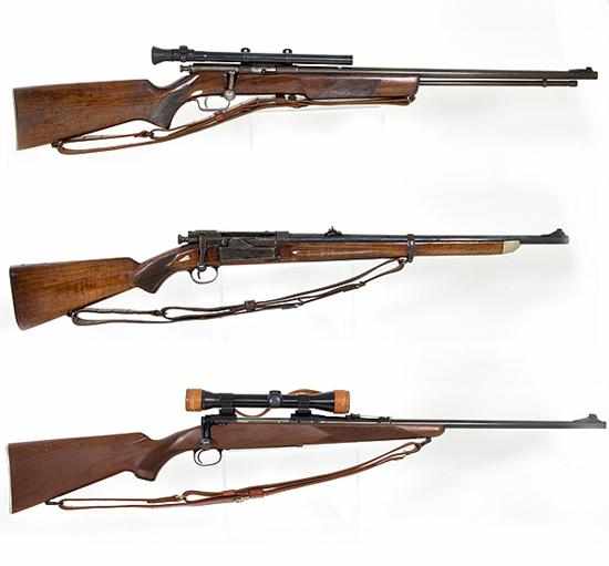 Appraisal: Lot of three bolt action rifles Savage Arms Co Model