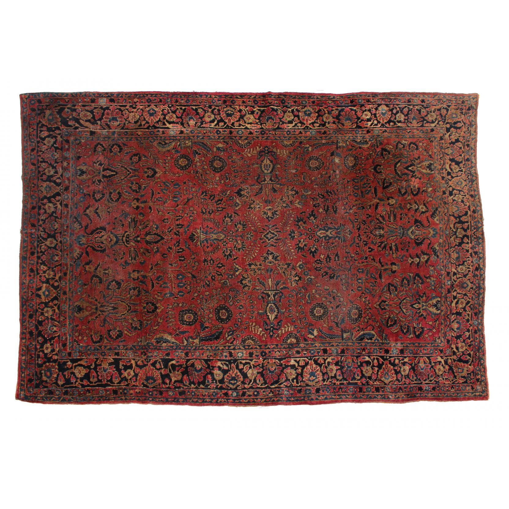 Appraisal: Vintage Sarouk Carpet circa the burgundy field with all over