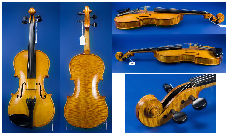 Appraisal: Violin full size with hard case and bow Violin labelled