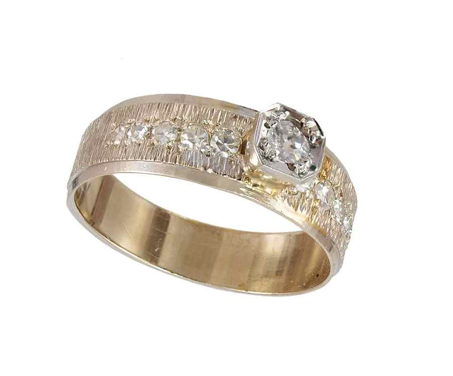 Appraisal: K CTW DIAMOND RING WEDDING BAND K yellow gold ring