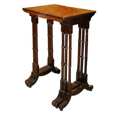 Appraisal: Group of Three Regency Style Nesting Tables Estimate nbsp nbsp