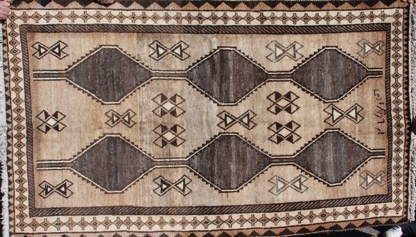 Appraisal: Tribal rug signed ' x ' Good condition EST -