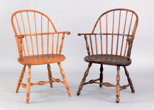 Appraisal: Two Lancaster County Pennsylvania sack-back windsor chairs ca