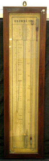 Appraisal: Louis-Philippe Mahogany Wall Barometer second quarter th century the calibrated