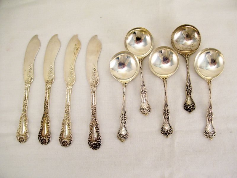 Appraisal: Misc Sterling Flatware Lot Includes - matching butter spreaders -