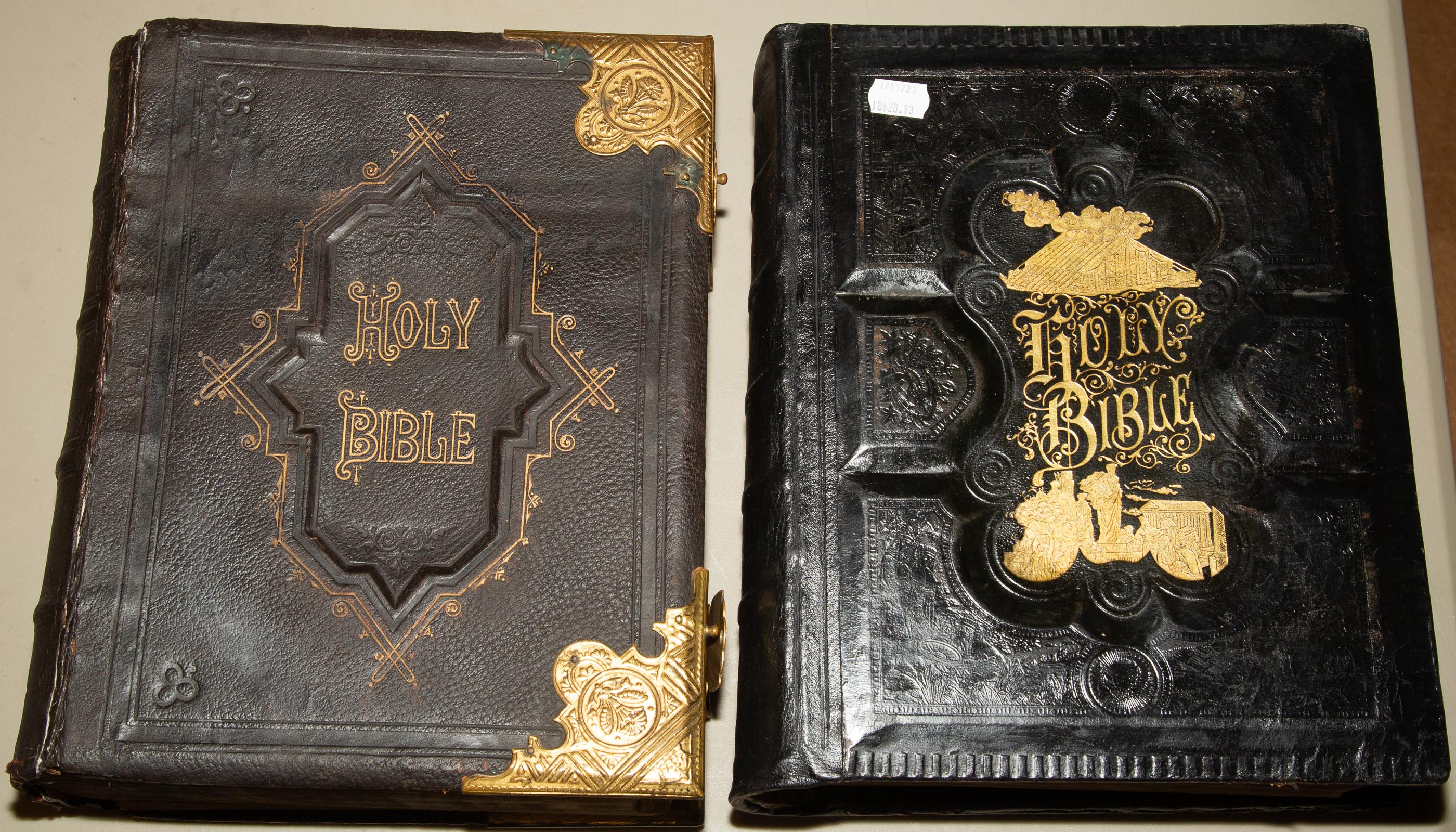 Appraisal: TWO FAMILY BIBLES Comprising THE NATIONAL COMPREHENSIVE FAMILY BIBLE Washington