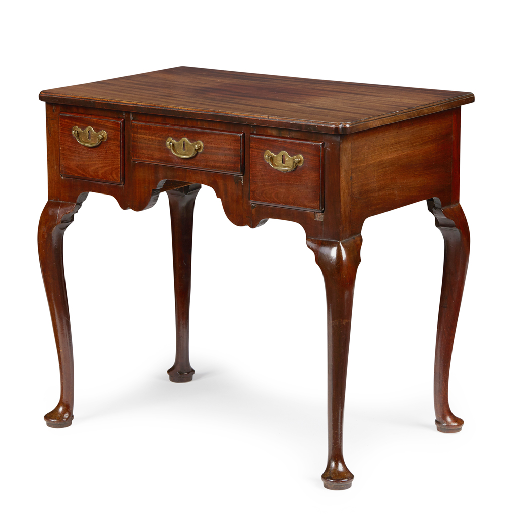 Appraisal: GEORGE II MAHOGANY LOWBOY MID TH CENTURY the rectangular top