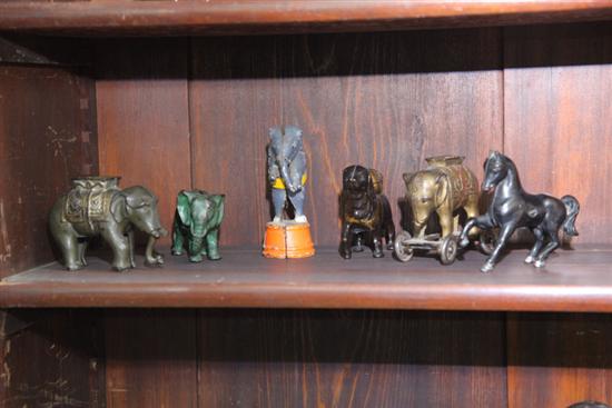 Appraisal: GROUP OF SIX CAST IRON STILL BANKS Including four elephants