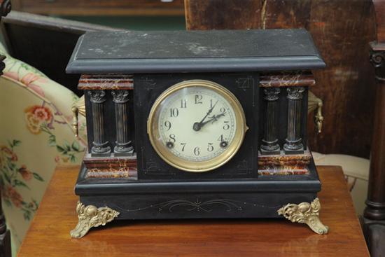 Appraisal: SESSIONS MANTLE CLOCK Eight day half-hour strike with brass works