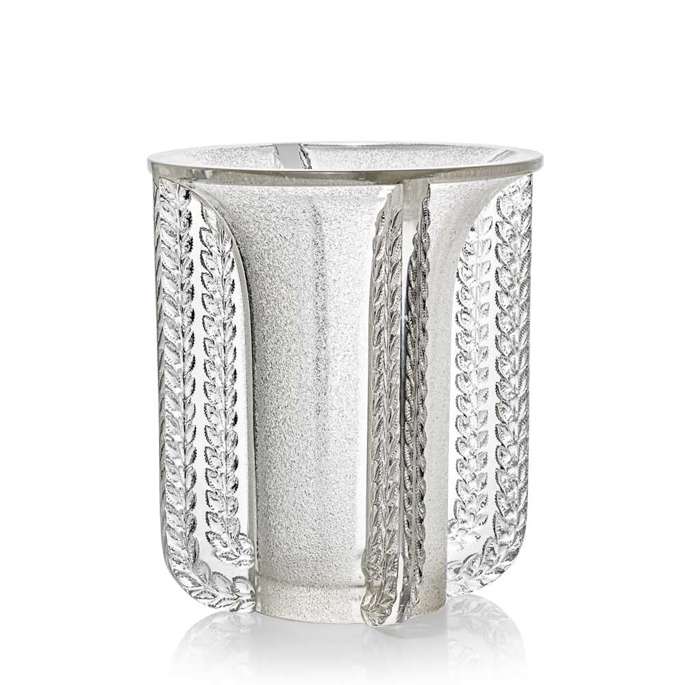 Appraisal: REN LALIQUE FRENCH - MARIGNANE VASE NO - designed clear