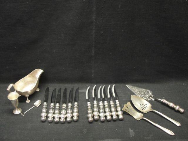 Appraisal: STERLING Mixed Lot of Sterling sterling handled knives- steak knives