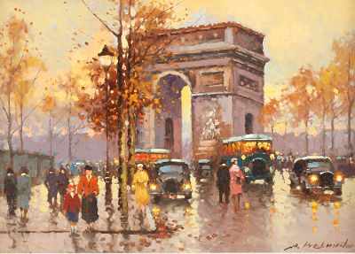 Appraisal: Yuri Kuzmin Russian b Paris L'Arc de Triomphe Oil on