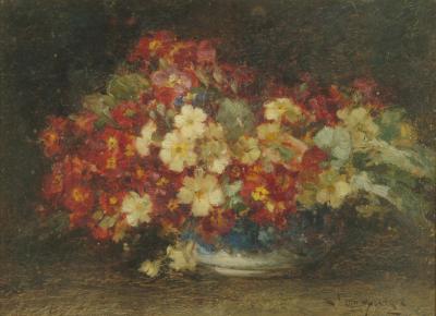 Appraisal: OWEN BOWEN Still Life with Flowers in a Bowl signed