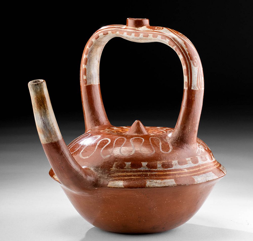 Appraisal: Michoacan Tzintzuntzan Bi-chrome Teapot Pre-Columbian West Mexico Michoacan Tzintzuntzan Tarascan