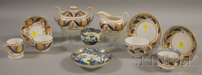 Appraisal: Nine Pieces of Wedgwood Decorated Porcelain Teaware and a Dr