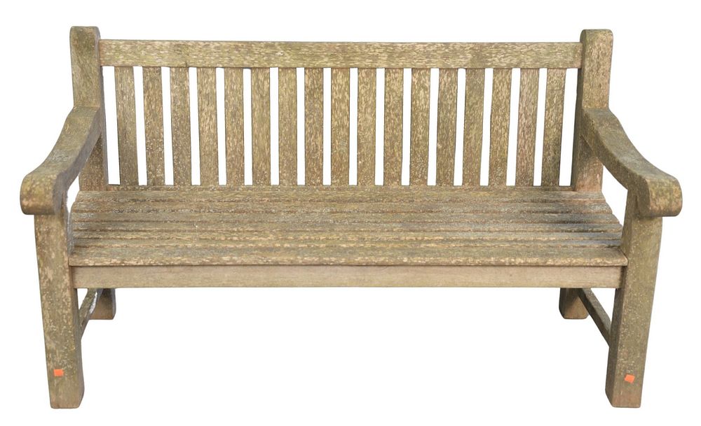 Appraisal: Outdoor Classics Teak Bench height inches length inches Outdoor Classics