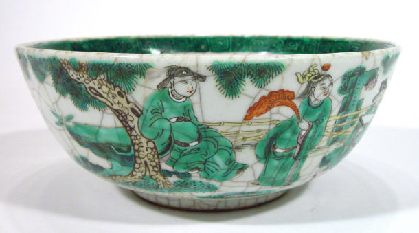 Appraisal: Oriental porcelain ginger jar and cover enamelled with figures together