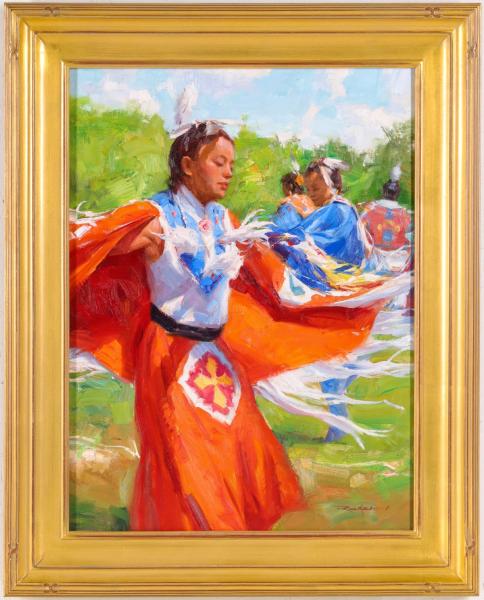 Appraisal: ROMEL DE LA TORRE B POWWOW OIL ON CANVASRomel De