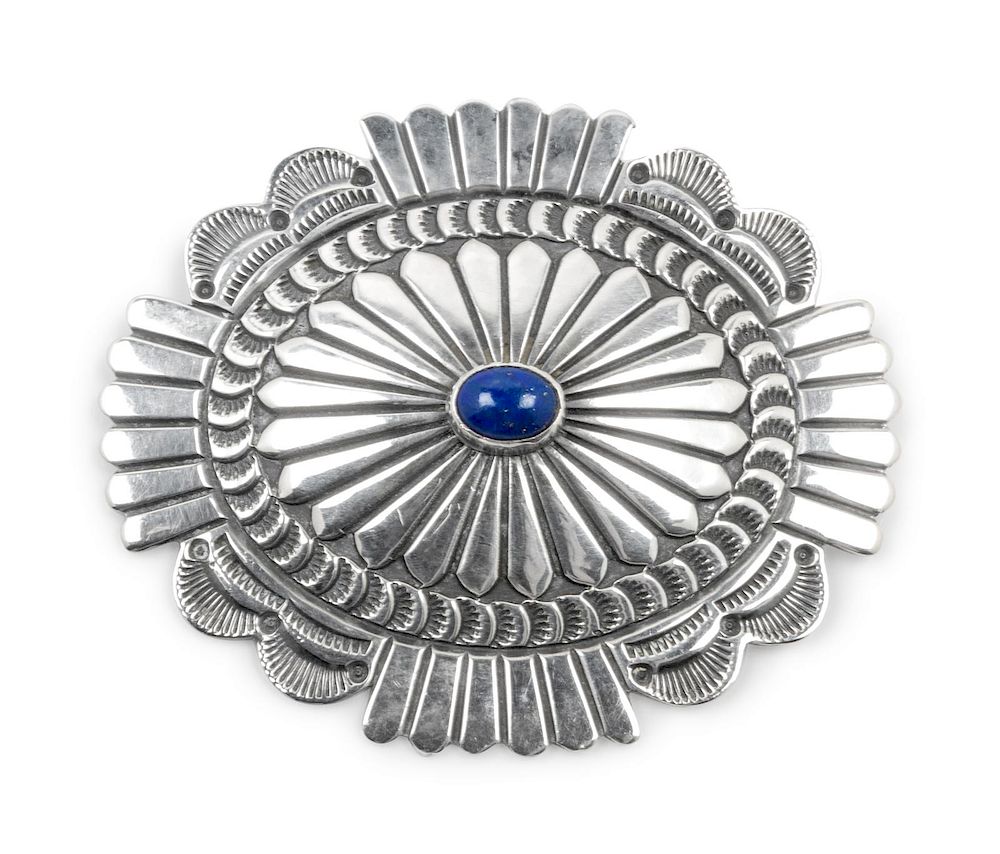 Appraisal: Daniel Sunshine Reeves Dine th CENTURY Silver and Lapis Lazuli