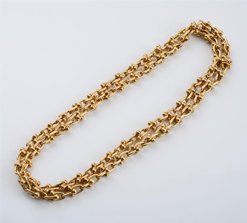 Appraisal: K GOLD CHAIN LINK NECKLACE BULGARI Signed in dwts Property