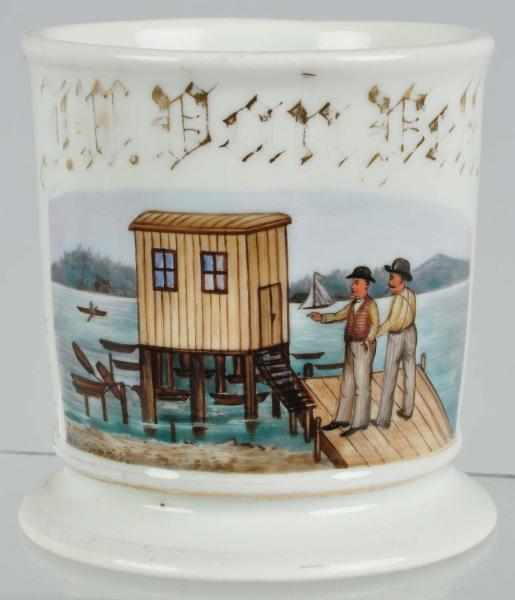 Appraisal: Rowboat Renters Shaving Mug Description Very unique image of rowboat