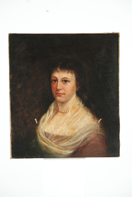 Appraisal: PORTRAIT OF A WOMAN AMERICAN SCHOOL TH CENTURY Oil on